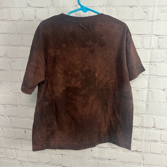 The Mountain brown tie dye sloth face nature animal graphic unisex tee Medium - Picture 2 of 5